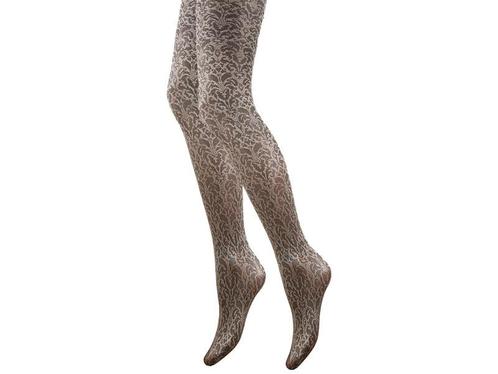 Panty - bloemenprint - Taupe, Kleding | Dames, Leggings, Maillots en Panty's, Verzenden