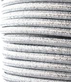 3mm Elastisch Touw - Lurex zilver - 50 meter op rol, Ophalen of Verzenden, Nieuw, Materiaal