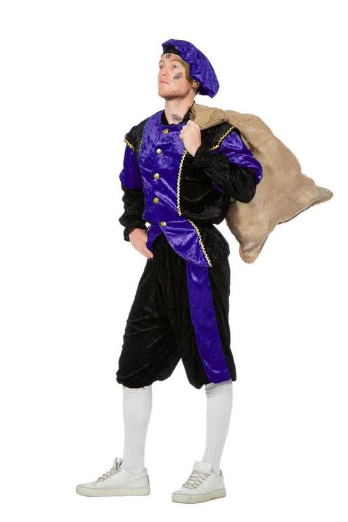 Pieten kostuum Diego zwart/paars, Kleding | Dames, Carnavalskleding en Feestkleding, Nieuw, Ophalen of Verzenden