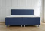 ACTIE! Boxspring Turijn 180 200 Blauw, 180 cm, 200 cm, Modern, Verzenden