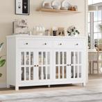 Nieuwe Landelijke Dressoir 140 cm – Keukenkast Zwart of Wit, Huis en Inrichting, Verzenden, Nieuw