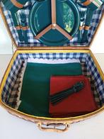 Picknickmand - Leder, Plastic, Rattan, Textiel