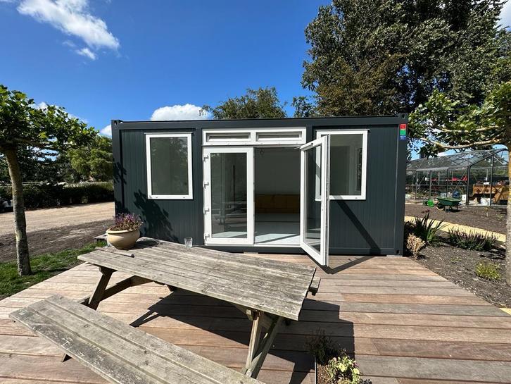 Luxe woonunit kopen? Geïsoleerd en op maat, bekijk nu!, Tuin en Terras, Tuinhuizen, 500 cm of meer, Nieuw, 200 tot 400 cm, 3 ramen of meer