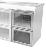 GGM Gastro | Ladeblok - Glas - bestaande uit: 1/2 & 1/2 |, Huis en Inrichting, Verzenden, Nieuw, Effen