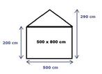 Premium Partytent PVC 5x8x2 mtr in Wit-Blauw (5x8 meter), Verzenden, Nieuw, 2 meter of meer, Partytent