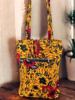 Shopper tas met Afrikaanse print - Gele Flowers - Herbruikba, Ophalen of Verzenden, Nieuw