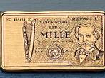 Munthanger - 18 karaat Geel goud - De Banconota 1000 lire