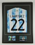 Argentinië Ingelijst shirt: Gesigneerd door Lautaro Martinez