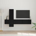 vidaXL Tv-meubelset 5 pcs Zwart eiken 181 x 30 x 120 cm, Verzenden, 100 tot 150 cm, 150 tot 200 cm, Nieuw