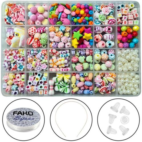 Fako Bijoux® - Kralen Set - Acryl - Sieraden Maken - Serie 5, Hobby en Vrije tijd, Kralen en Sieraden maken, Verzenden