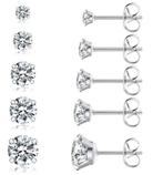 Lelu Oorknopjes - Zilveren oorbellen dames - 5 Losse, Sieraden, Tassen en Uiterlijk, Oorbellen, Ophalen of Verzenden, Nieuw