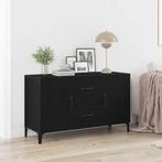 vidaXL Dressoir met lade Zwart 100 x 36 x 60 cm Bewerkt hout, Huis en Inrichting, Verzenden, Nieuw, Overige houtsoorten, Minder dan 50 cm