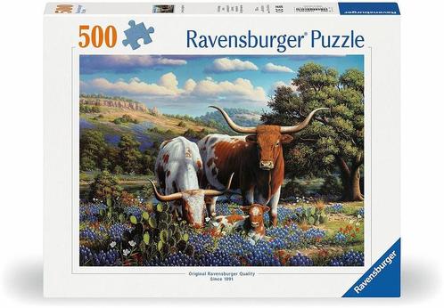 Loving Longhorns Puzzel (500 stukjes) | Ravensburger -, Hobby en Vrije tijd, Denksport en Puzzels, Nieuw, Verzenden