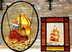 Glas-in-loodraam (2) - Handvervaardigd - 1850-1900 -, Antiek en Kunst, Curiosa en Brocante