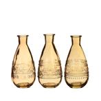 Gekleurd glazen flesje rome oker / stuk bottle ø7,5 h.15,8, Hobby en Vrije tijd, Ophalen of Verzenden, Nieuw