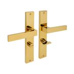 Lusso geveerd op schild wc 63/8 messing PVD - deurbeslag..., Doe-het-zelf en Verbouw, Hang- en Sluitwerk, Ophalen of Verzenden