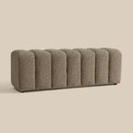 *WOONWINKEL* Bankje Taupe Stof 140 Cm, Huis en Inrichting, Banken | Bankstellen, Verzenden, Nieuw, Stof