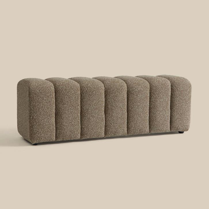 *WOONWINKEL* Bankje Taupe Stof 140 Cm, Huis en Inrichting, Banken | Bankstellen, Nieuw, Stof, Verzenden