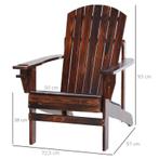 TRUUSK Adirondack Tuinstoel Met Bekerhouder Ligstoel Balkons, Tuin en Terras, Tuinstoelen, Verzenden, Nieuw
