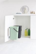 Brabantia Sort & Go Inbouw Prullenbak - 2 x 16 liter - Jade, Verzenden, Zo goed als nieuw