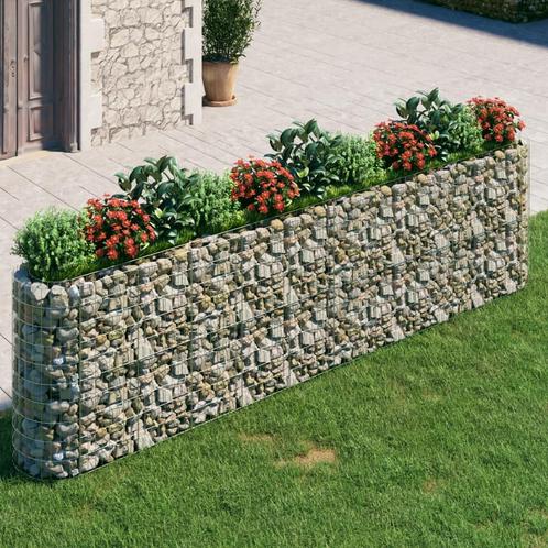 vidaXL Gabion plantenbak verhoogd 400x50x100 cm, Tuin en Terras, Bloembakken en Plantenbakken, 100 cm of meer, Nieuw, Metaal, 60 cm of meer