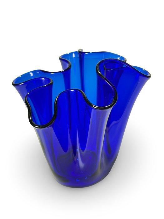 in de stijl van Venini - Vaas - Fazzoletto - Kobalt, Antiek en Kunst, Antiek | Meubels | Stoelen en Banken