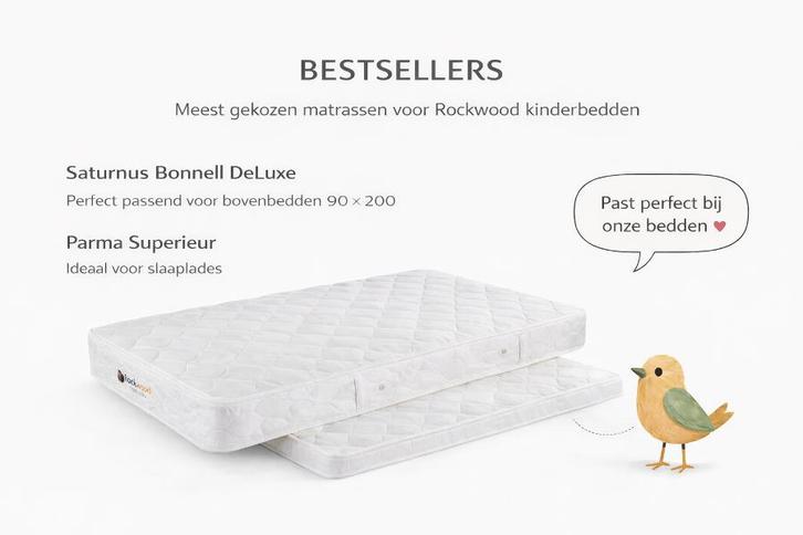 Rockwood® Kinderbed Steigerhout Marijn naturel onbehandeld, Kinderen en Baby's, Kinderkamer | Bedden, Nieuw, Ophalen of Verzenden
