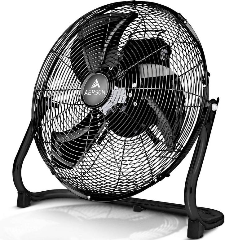 Vloerventilator - 30 cm - Industriele ventilator - Zwart - A, Witgoed en Apparatuur, Ventilatoren, Zo goed als nieuw, Verzenden