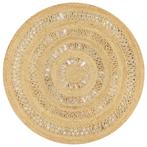 vidaXL Vloerkleed handgemaakt 120 cm gevlochten jute, Verzenden, Nieuw, Bruin