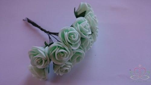 Mini Foam Roos Mintgroen 2,5 cm Bundel 12 stuks, Huis en Inrichting, Woonaccessoires | Kunstplanten en Kunstbloemen, Nieuw, Ophalen of Verzenden