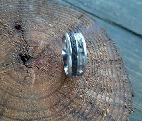 Gedenk sieraad - RVS ring dubbel - voor as en haar -, Sieraden, Tassen en Uiterlijk, Overige Accessoires, Verzenden