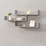 Wandrek Grimstad met 3 planken 119x18x55 cm betonkleurig, Huis en Inrichting, Woonaccessoires | Wandplanken en Boekenplanken, Verzenden