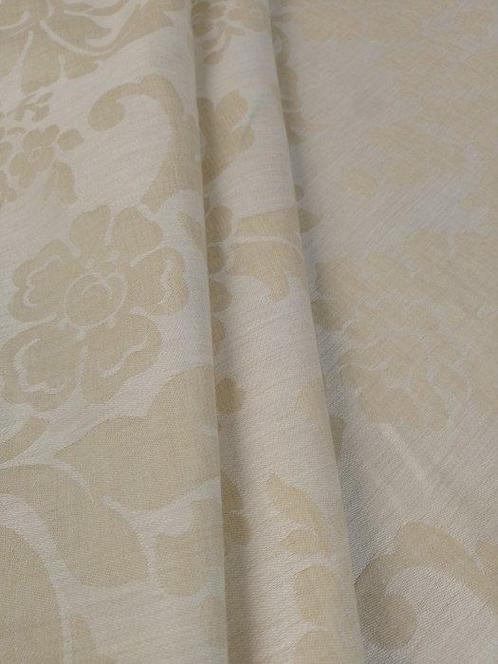 Mooie puur linnen snit, beige kleur met zandkleurige, Antiek en Kunst, Antiek | Kleden en Textiel