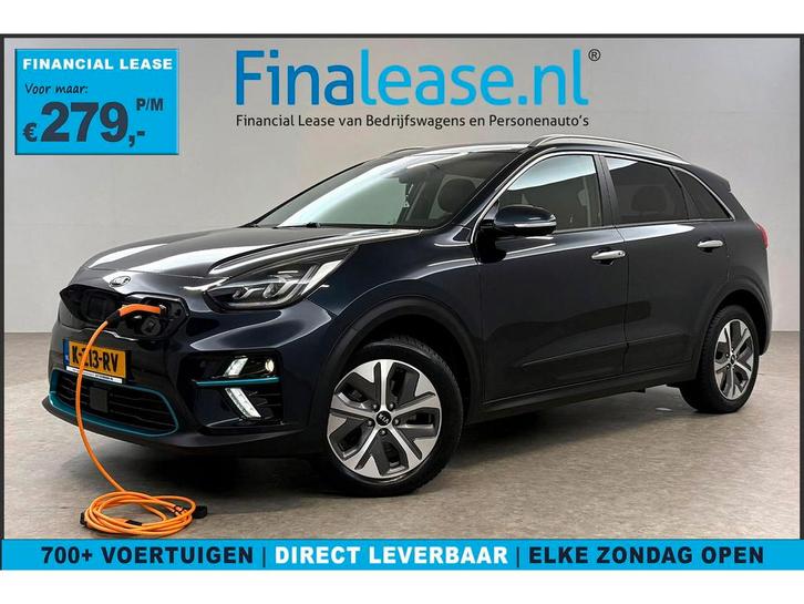 Kia Niro EV DynamicPlusLine 64 kWh Snelladen Pano Camera, Auto's, Kia, Lease, Automaat, SUV of Terreinwagen, Elektrisch, Blauw