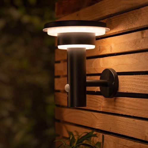 Brendz solar wandlamp Durban | Warm wit licht, Tuin en Terras, Buitenverlichting, Led, Licht-donker-sensor, Zonne-energie, Minder dan 50 watt