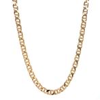Gouden dubbele anker collier 50.5 cm 14 karaat, Verzenden, Zo goed als nieuw, Goud, Goud