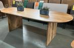 Nieuwe mangohouten ovale eettafel BULLNOSE – Japandi, Huis en Inrichting, Tafels | Eettafels, Scandinavisch japandi, Vijf personen of meer