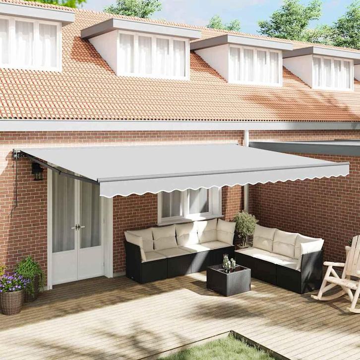 vidaXL Zijde Frame Antraciet 5 x 3 m Poedercoating staal, Tuin en Terras, Zonneschermen, Nieuw, Verzenden