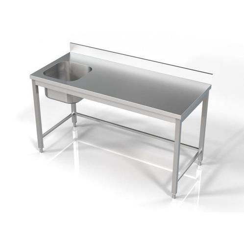Spoeltafel RVS| 1600x700x850mm | 2 Uitvoeringen, Zakelijke goederen, Horeca | Meubilair en Inrichting, Verzenden