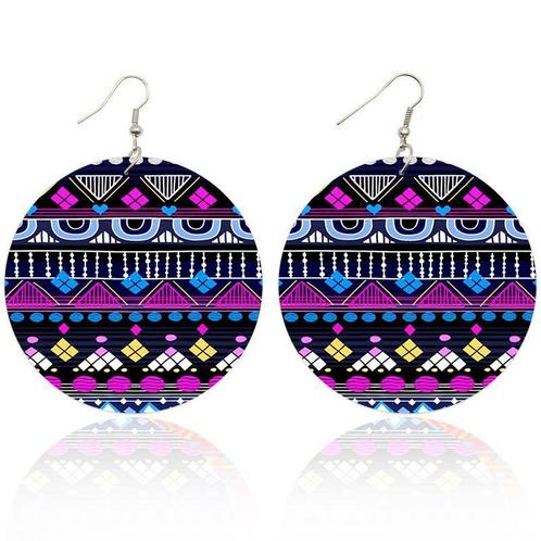 Paars blauwe tribals - Afrikaanse oorbellen, Sieraden, Tassen en Uiterlijk, Oorbellen, Nieuw, Ophalen of Verzenden