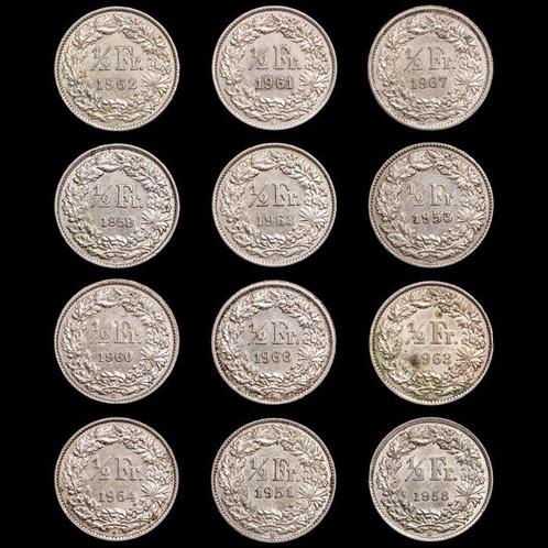 Zwitserland. 1/2 Franc 1951 -1967 (Zonder Minimumprijs), Postzegels en Munten, Munten | Europa | Niet-Euromunten