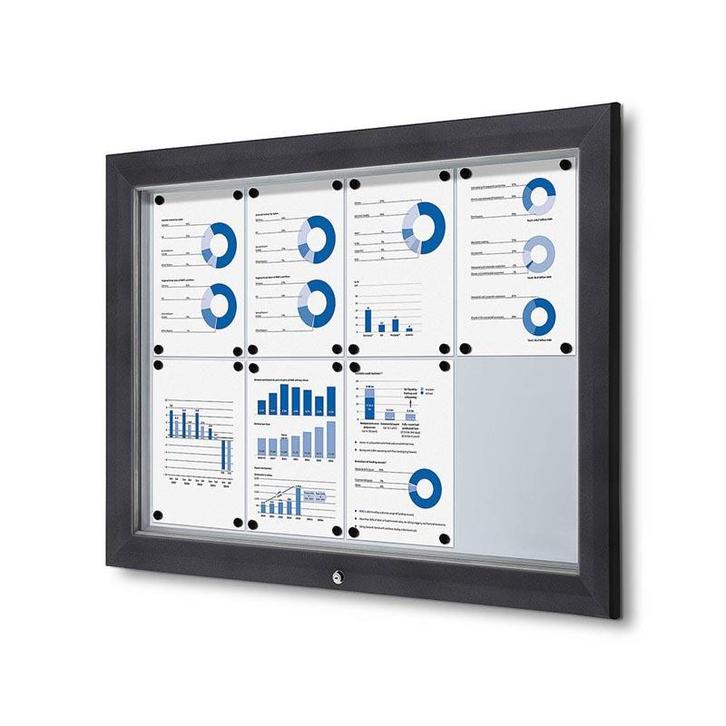 Informatiekast Buiten Whiteboard 8x A4 Antracietgrijs, Zakelijke goederen, Kantoor en Winkelinrichting | Kantoormeubilair en Inrichting