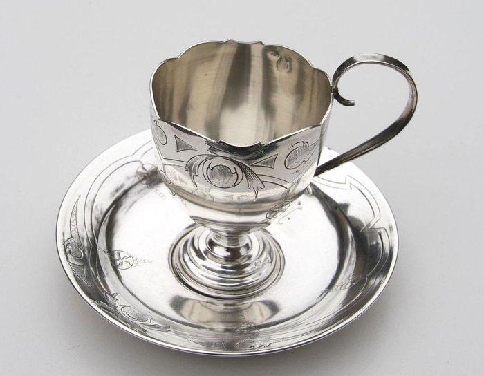 Beker (2) - .875 (84 Zolotniki) zilver - Russische beker +, Antiek en Kunst, Antiek | Goud en Zilver