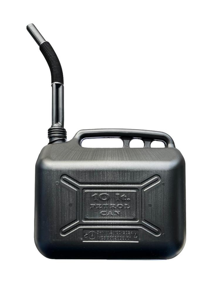 Jerrycan Zwart - 10 Liter Inhoud - Kunststof Vloeistofkan -, Auto diversen, Overige Auto diversen, Ophalen of Verzenden