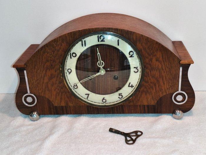 Pendule - Art Deco - Coromandel, Eik - 1920-1930, Antiek en Kunst, Antiek | Klokken