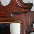 Mahoniehouten spiegellijst met goudkleurig lijstwerk ca 189, Antiek en Kunst, Ophalen of Verzenden