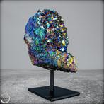 Zeer zeldzame regenboogaura-amethist - kwarts op stand-