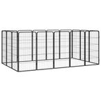 vidaXL Hondenkennel 16 panelen 50 x 100 cm gepoedercoat, Dieren en Toebehoren, Verzenden, Nieuw
