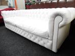 Chesterfield Maarssen  Wit Leren Chesterfield XL 4 zits bank, Ophalen, CHESTERFIELD, Leer, Zo goed als nieuw