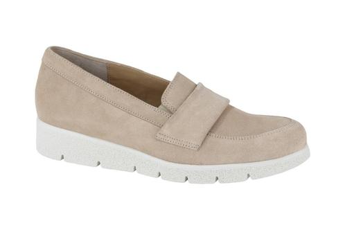 -50% Durea  Durea 5753.092.0219-e dames instappers gekleed, Kleding | Dames, Schoenen, Beige, Nieuw, Verzenden